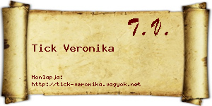 Tick Veronika névjegykártya